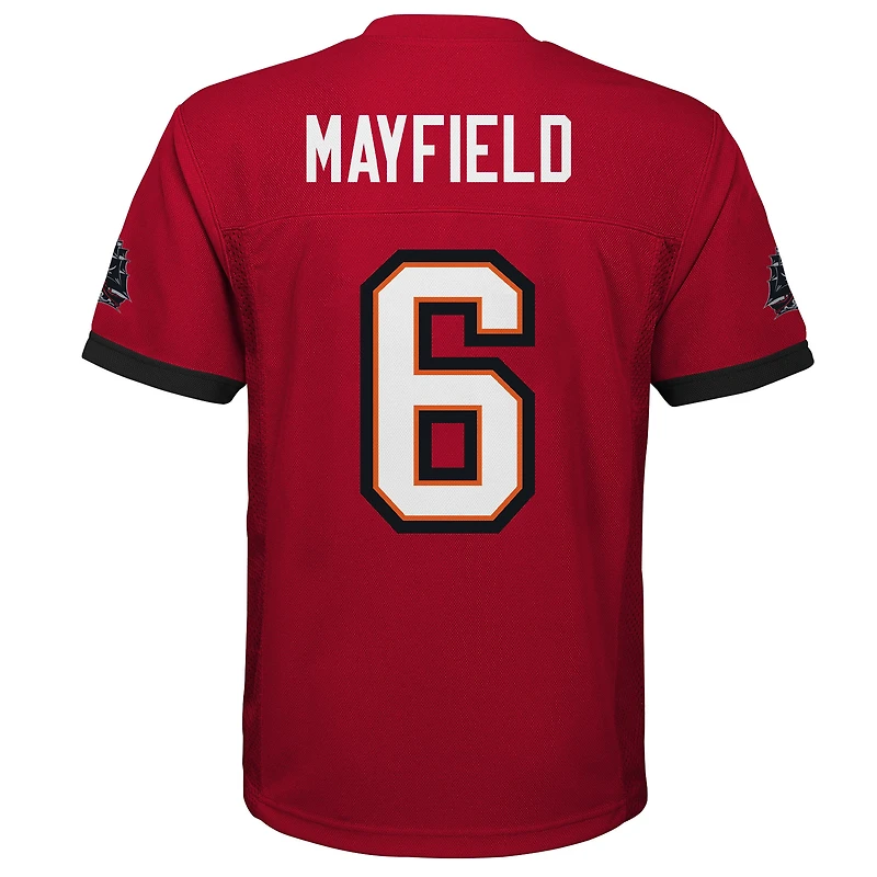 Maillot de joueur réplique rouge des Tampa Bay Buccaneers Baker Mayfield pour enfants d'âge préscolaire