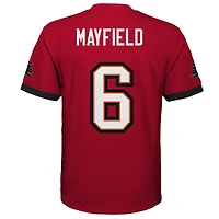 Maillot de joueur réplique rouge des Tampa Bay Buccaneers Baker Mayfield pour enfants d'âge préscolaire