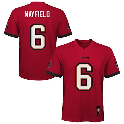 Maillot de joueur réplique rouge des Tampa Bay Buccaneers Baker Mayfield pour enfants d'âge préscolaire