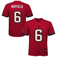 Maillot de joueur réplique rouge des Tampa Bay Buccaneers Baker Mayfield pour enfants d'âge préscolaire