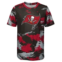 Preschool Red/Pewter Tampa Bay Buccaneers Cross Pattern T-Shirt