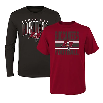 Preschool Red/Pewter Tampa Bay Buccaneers Fan Fave T-Shirt Combo Set