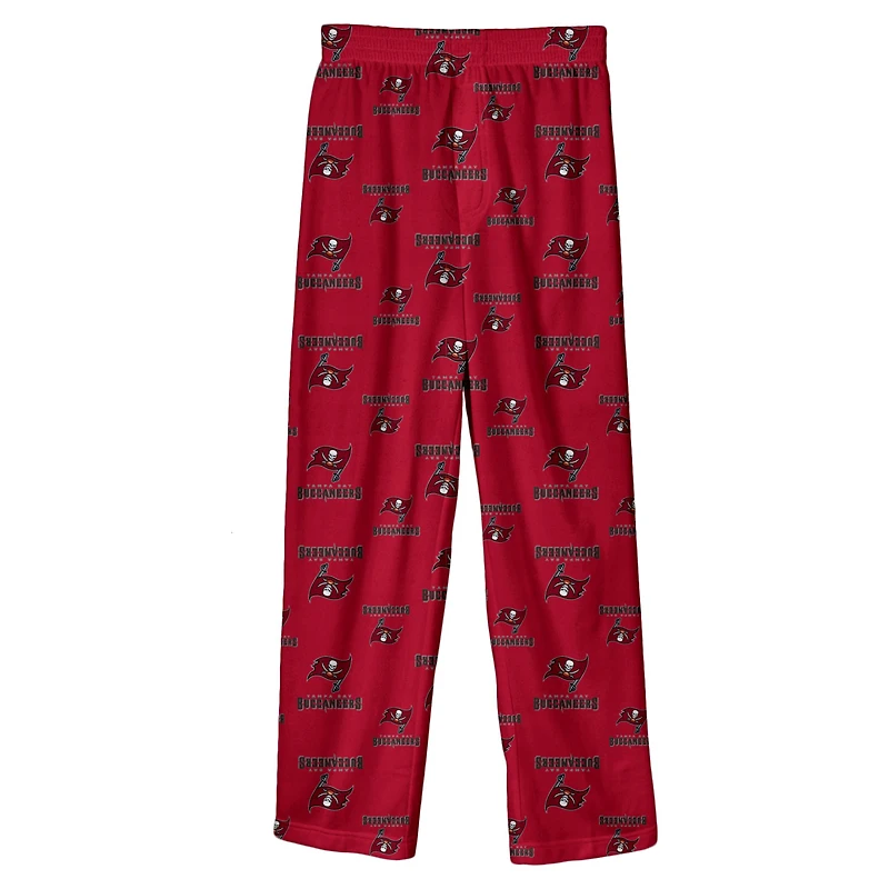 Pantalon de pyjama imprimé couleur l'équipe Tampa Bay Buccaneers rouge préscolaire