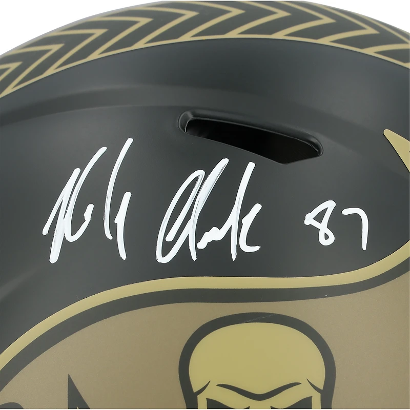 Casque authentique Riddell 2025 Salute To Service, signé par Rob Gronkowski (Buccaneers de Tampa Bay)