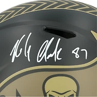 Casque authentique Riddell 2025 Salute To Service, signé par Rob Gronkowski (Buccaneers de Tampa Bay)