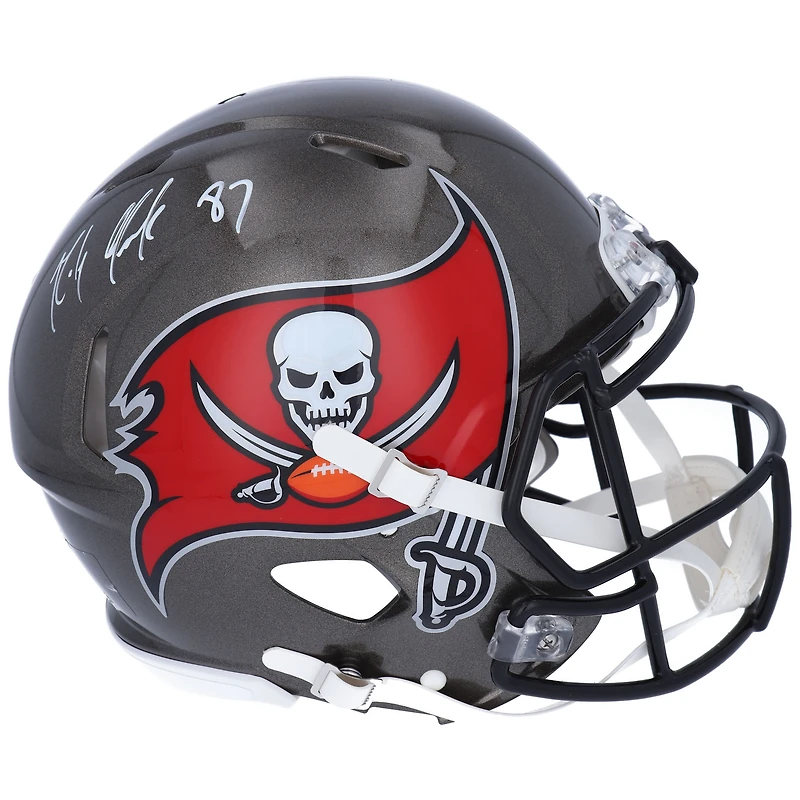 Casque Riddell Speed authentique autographié par Rob Gronkowski des Tampa Bay Buccaneers