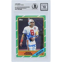 V106832 Bucs Steve Young Tampa Bay Buccaneers Carte de recrue autographiée Topps #374 Beckett Fanatics Witnessed 1986 avec inscription "HOF 2005" Steve Young AUT TPP TRADING CARDS 45666 AUTTRC CA01F06943 #26