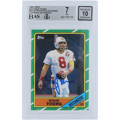 V106832 Bucs Steve Young Tampa Bay Buccaneers Autographié 1986 Topps #374 Beckett Fanatics Witnessed Authentifié 7/10 Rookie Card Steve Young AUT TPP TRADING CARDS 45666 AUTTRC CA01F06948 #31