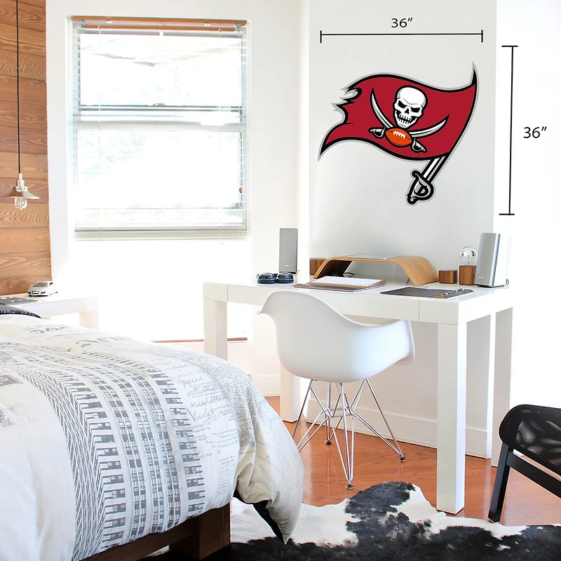 Tampa Bay Buccaneers - Sticker mural repositionnable 36'' x 36''