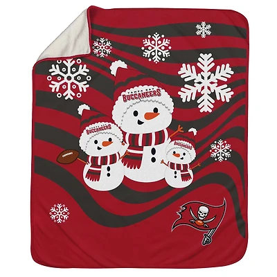 Couverture Sherpa bonhomme de neige 50'' x 60'' des Buccaneers de Tampa Bay