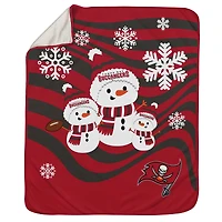 Couverture Sherpa bonhomme de neige 50'' x 60'' des Buccaneers de Tampa Bay
