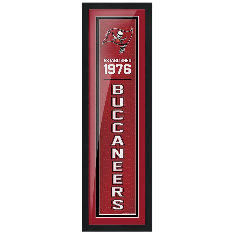 Tampa Bay Buccaneers - 6''x 22'' Art encadré établi