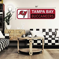 Tampa Bay Buccaneers - Sticker mural de repositionnement d'équipe 90'' x 23''