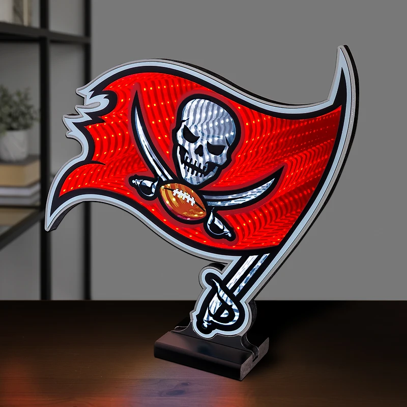 Lampe LED Infinity avec logo des Buccaneers de Tampa Bay
