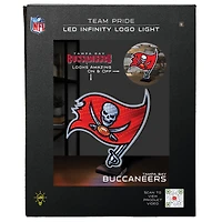 Lampe LED Infinity avec logo des Buccaneers de Tampa Bay