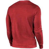 Tampa Bay Buccaneers Majestic Threads Lockup Tri-Blend Long Sleeve T-Shirt - Red