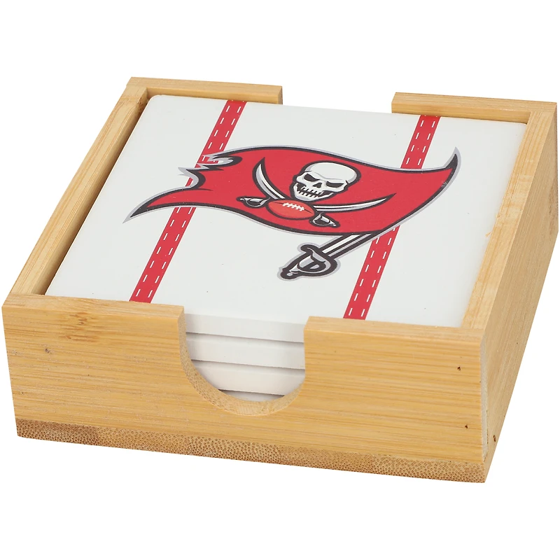 Ensemble de sous-verres aux couleurs de l'équipe des Buccaneers de Tampa Bay
