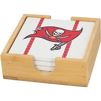 Ensemble de sous-verres aux couleurs de l'équipe des Buccaneers de Tampa Bay