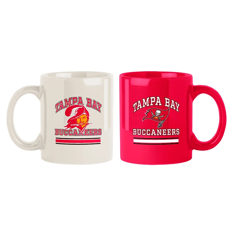 Lot de deux tasses colorées de 15 oz des Buccaneers de Tampa Bay