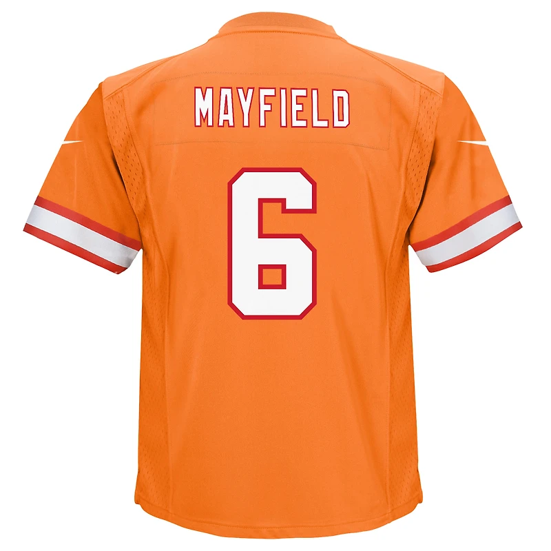 Maillot de match alternatif Nike Baker Mayfield orange des Tampa Bay Buccaneers pour tout-petit