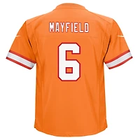 Maillot de match alternatif Nike Baker Mayfield orange des Tampa Bay Buccaneers pour tout-petit