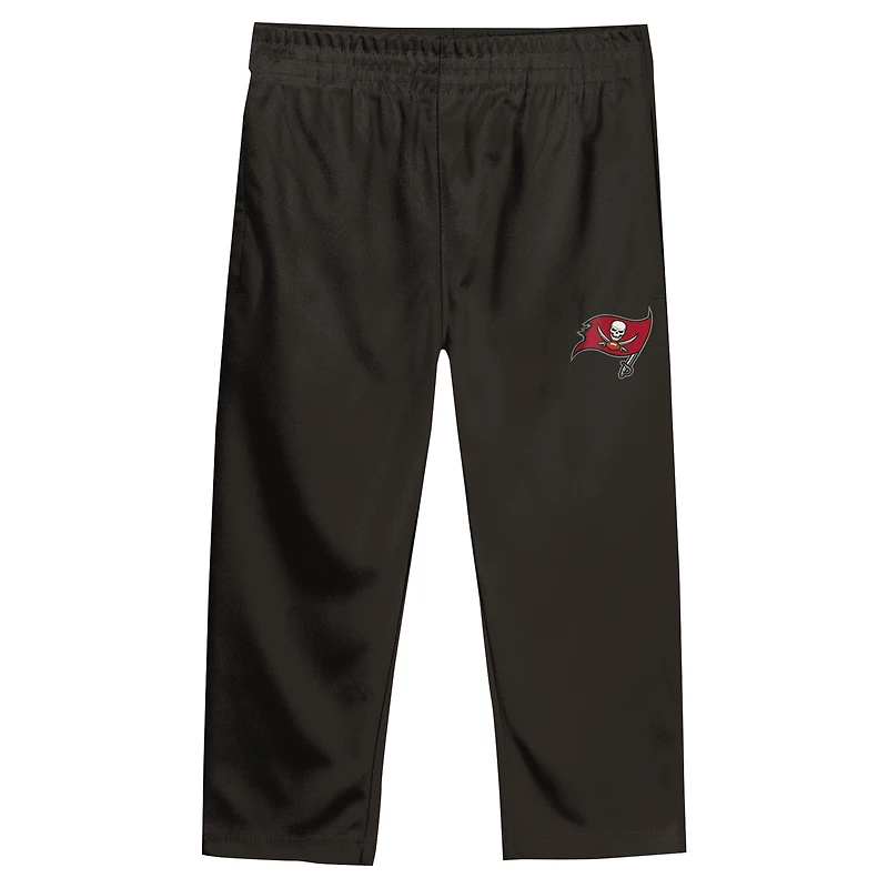 Toddler Outerstuff Red/Pewter Tampa Bay Buccaneers Red Zone V-Neck T-Shirt & Pants Set