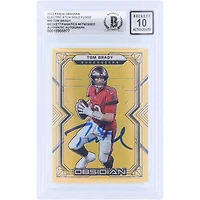 Tom Brady Tampa Bay Buccaneers Autographed 2022 Panini Obsidian Electric Etch Gold Flood #90 #3/10 Beckett Fanatics Witnessed Authenticated 10 Card
