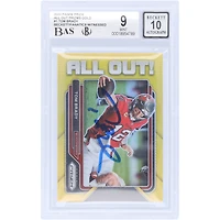 Tom Brady Tampa Bay Buccaneers Autographed 2022 Panini Prizm All Out Gold Prizm #AO-1 #8/10 Beckett Fanatics Witnessed Authenticated 9/10 Card