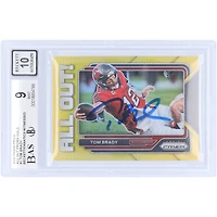 Tom Brady Tampa Bay Buccaneers Autographed 2022 Panini Prizm All Out Gold Prizm #AO-1 #8/10 Beckett Fanatics Witnessed Authenticated 9/10 Card