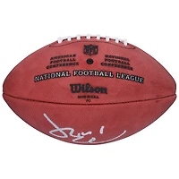 Ballon de football rétro Wilson autographié par Tom Brady des Buccaneers de Tampa Bay pour la 50e saison