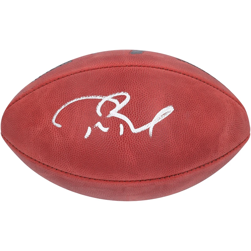 Tom Brady Tampa Bay Buccaneers Autographed Metallic Logo Duke Game Football