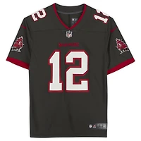 Maillot Nike en étain dédicacé par Tom Brady des Buccaneers de Tampa Bay