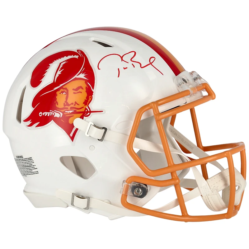 Tom Brady Tampa Bay Buccaneers Autographed Riddell 1976-1996 Throwback Logo Speed Authentic Helmet