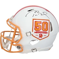 Tom Brady Tampa Bay Buccaneers Autographed Riddell 50th Season Retro Speed Authentic Helmet  