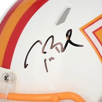 Casque rétro Riddell Speed ​​Mini autographié par Tom Brady des Tampa Bay Buccaneers pour la 50e saison