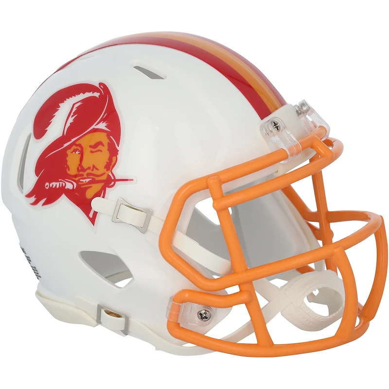 Casque rétro Riddell Speed Mini autographié par Tom Brady des Tampa Bay Buccaneers pour la 50e saison