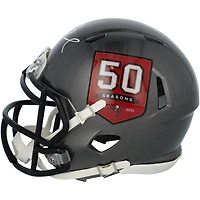 Casque Riddell Speed ​​Mini autographié par Tom Brady des Tampa Bay Buccaneers pour la 50e saison