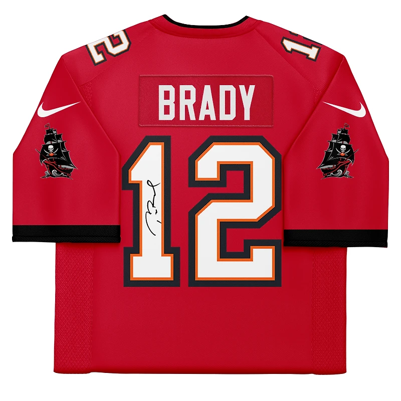 Tom Brady Tampa Bay Buccaneers Autographed Super Bowl LV Champions Red Nike Limited Jersey