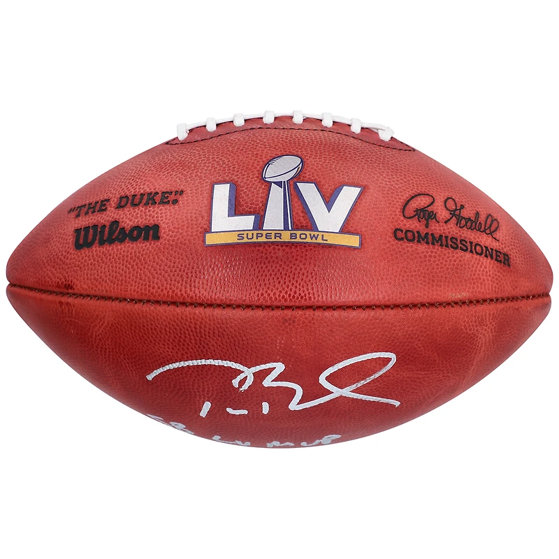 Tom Brady Tampa Bay Buccaneers Autographed Super Bowl LV Champions Super Bowl LV Pro Football with "LV MVP" Inscription