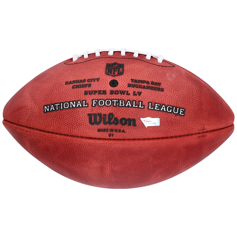 Ballon de football professionnel dédicacé par Tom Brady des Buccaneers de Tampa Bay