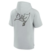 Sweat à capuche unisexe Fanatics gris Tampa Bay Buccaneers Elements en polaire super douce manches courtes