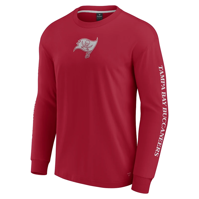 Unisex Fanatics Red Tampa Bay Buccaneers Elements Strive Long Sleeve T-Shirt