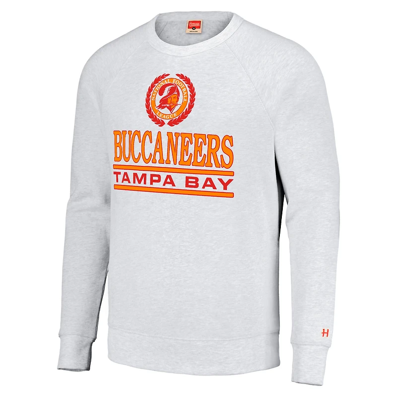 Unisexe Homage Grey Tampa Bay Buccaneers 2023 Creamsicle Day Crest Tri-Blend Pullover Sweat-shirt
