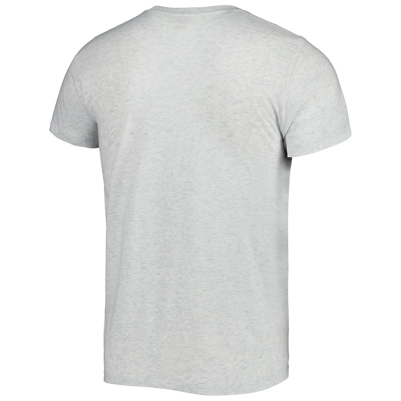 T-shirt unisexe en mélange de trois matières, hommage à Mike Alstott, joueur retraité des Tampa Bay Buccaneers, avec caricature.