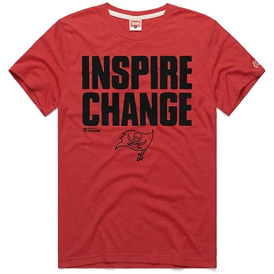 T-shirt unisexe rouge hommage Tampa Bay Buccaneers 2024 Inspire Change Tri-Blend