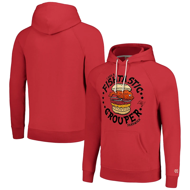 Sweat à capuche unisexe Homage Red Tampa Bay Buccaneers NFL x Guy Fieri's Flavortown Tri-Blend