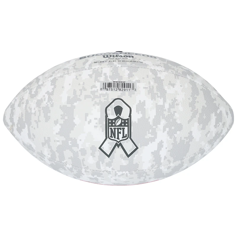 Warren Sapp Tampa Bay Buccaneers Autographed 2024 Salute To Service Wilson Football