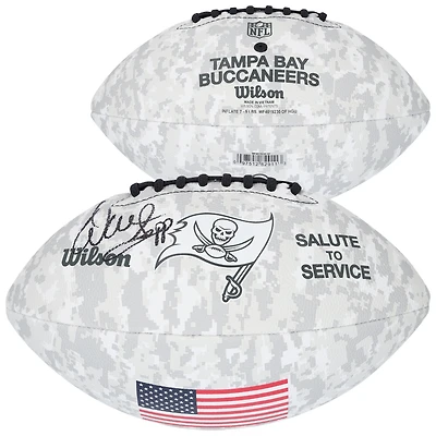 Warren Sapp Tampa Bay Buccaneers Autographed 2024 Salute To Service Wilson Football