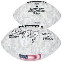 Warren Sapp Tampa Bay Buccaneers Autographed 2024 Salute To Service Wilson Football