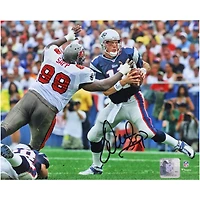Warren Sapp Tampa Bay Buccaneers Autographed 8" x 10" Sack vs. New England Patriots Photograph